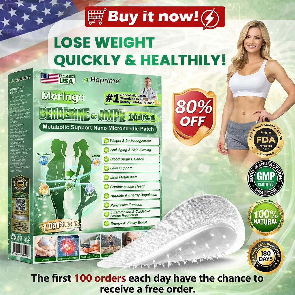 𝐏𝐡𝐲𝐬𝐢𝐜𝐢𝐚𝐧-𝐅𝐨𝐫𝐦𝐮𝐥𝐚𝐭𝐞𝐝 🧑⚕️| Hoprime® Moringa · Berberine × AMPK+ 10-in-1 Metabolic Support Nano Microneedle Patch — ✅ 𝐄𝐱𝐩𝐞𝐫𝐢𝐞𝐧𝐜𝐞 𝐕𝐢𝐬𝐢𝐛𝐥𝐞 𝟕-𝐃𝐚𝐲 𝐑𝐞𝐬𝐮𝐥𝐭𝐬 🍇