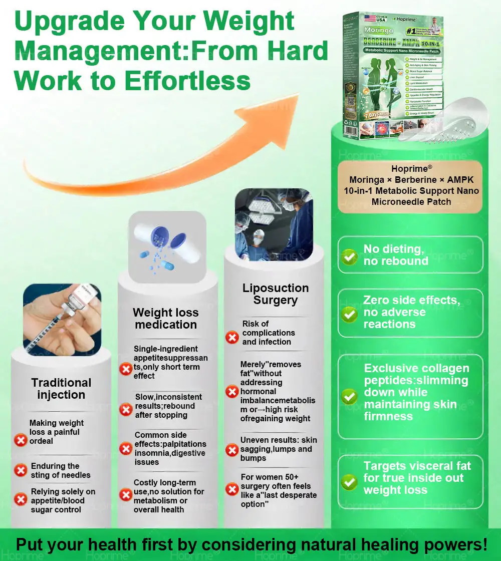 𝐏𝐡𝐲𝐬𝐢𝐜𝐢𝐚𝐧-𝐅𝐨𝐫𝐦𝐮𝐥𝐚𝐭𝐞𝐝 🧑⚕️| Hoprime® Moringa · Berberine × AMPK+ 10-in-1 Metabolic Support Nano Microneedle Patch — ✅ 𝐄𝐱𝐩𝐞𝐫𝐢𝐞𝐧𝐜𝐞 𝐕𝐢𝐬𝐢𝐛𝐥𝐞 𝟕-𝐃𝐚𝐲 𝐑𝐞𝐬𝐮𝐥𝐭𝐬 🍇